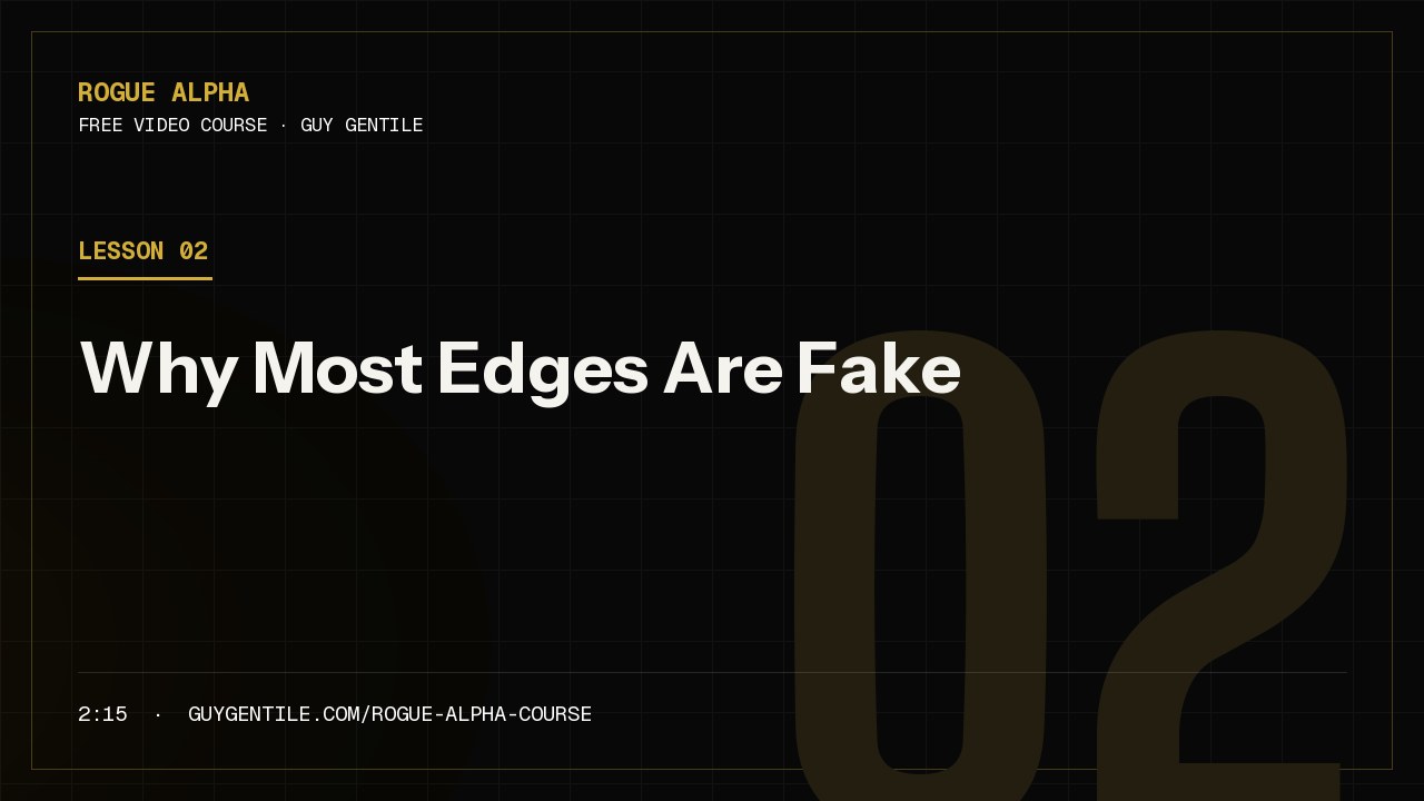 Lesson 2: Why Most Edges Are Fake