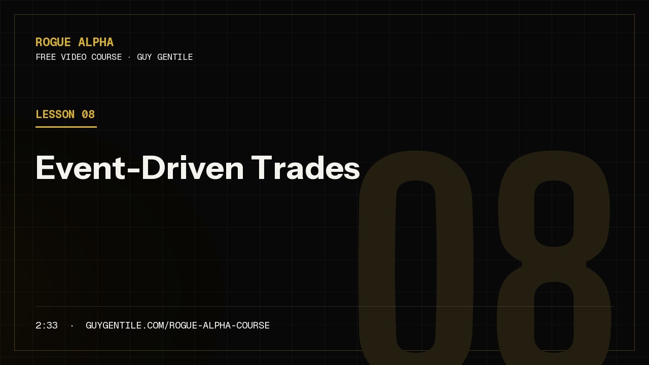 Lesson 8: Event-Driven Trades