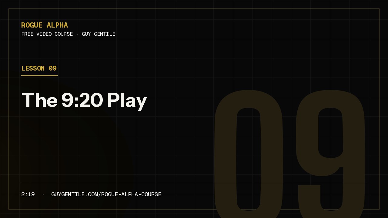 Lesson 9: The 9:20 Play