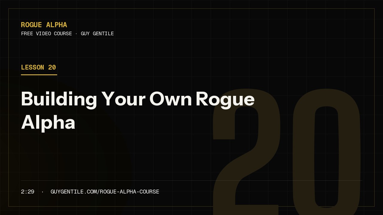 Lesson 20: Building Your Own Rogue Alpha